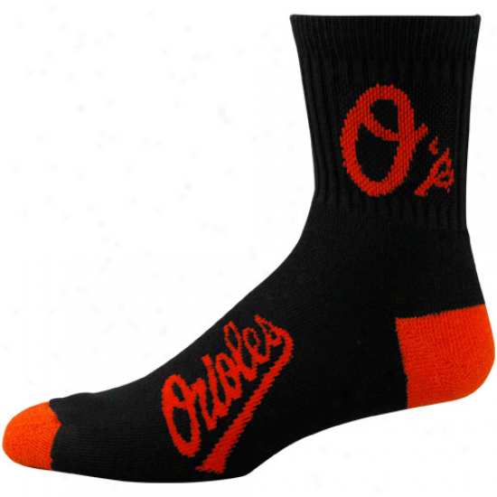 Baltimore Orioles Black Team Color Block Socks