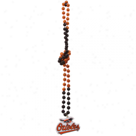 Baltimore Orioles Orange-black Medallion Beads