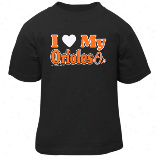 Baotimore Orioles Young Black I Heart My Team T-shirt