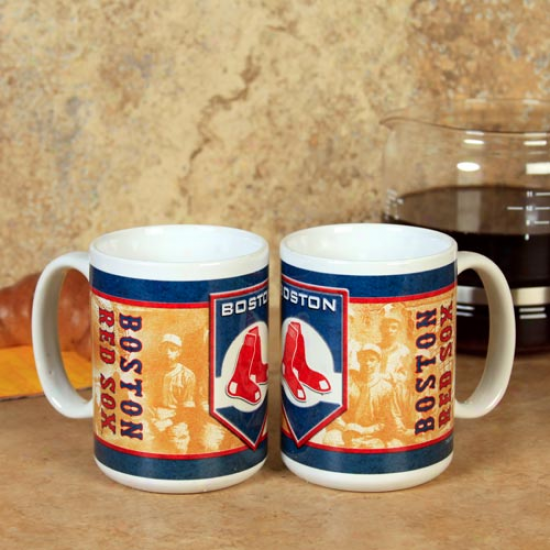 Boston Red Sox 15oz. 2-pack Nostalgic Ceramic Mug Set