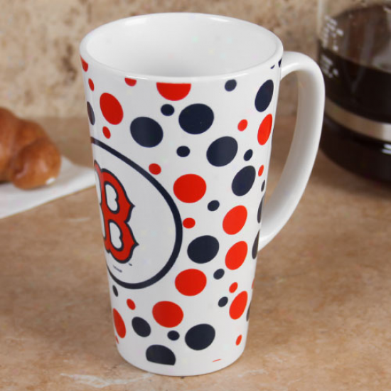 Boston Red Sox 16oz. Polka Dot Ceramic Latte Mug