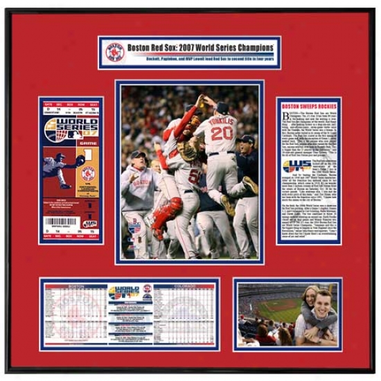 Boston Red Sox 2007 World Series Ticket Frame Team Celebration