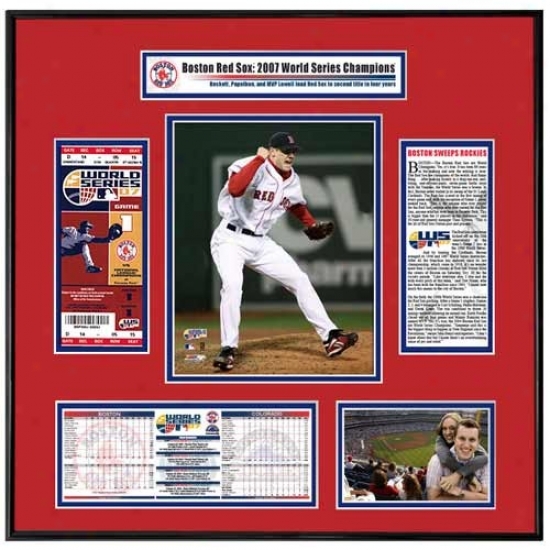 Boxton Red Sox 2007 World Series Ticket Frame- Game 2 Jonathan Papelbon