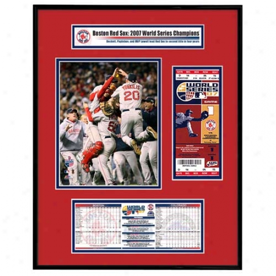 Boston Red Sox 2007 World Series Ticekt Frame Jr. Team Celebration