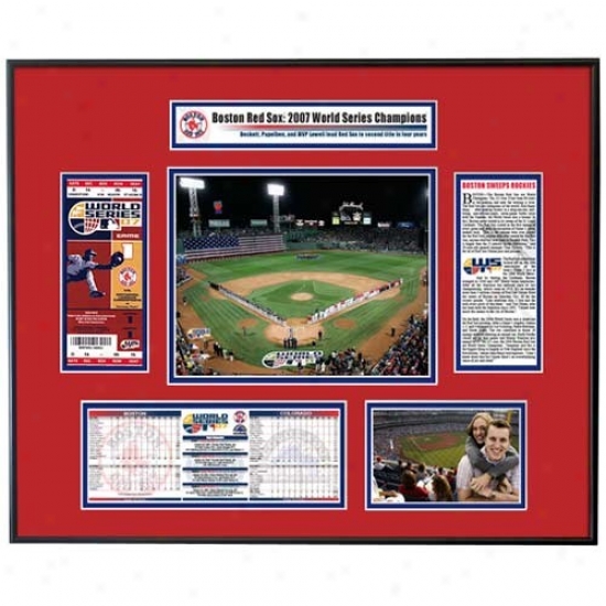 Boston Red Sox 2007 World Series Ticket Frams- Game 1 Opening Ceremony