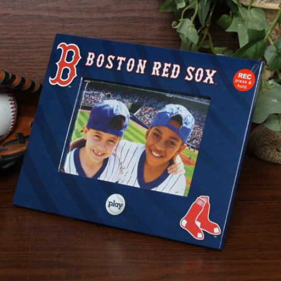 Boston Red Sox 4'' X 6'' Navy Blue Talking Picture Frame