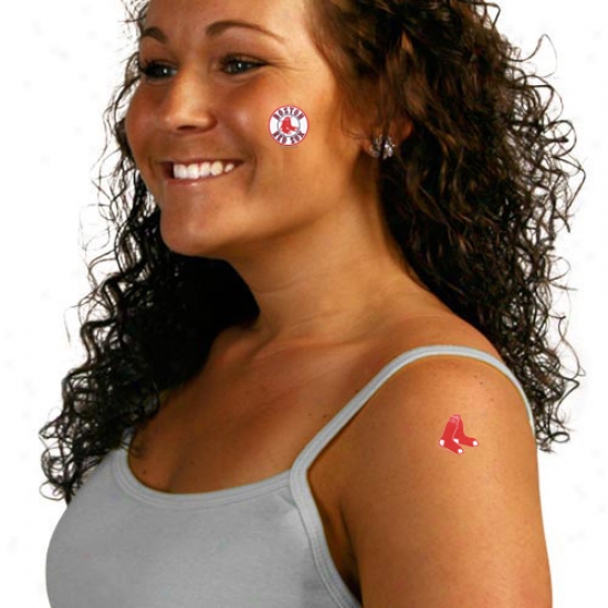Boston Red Sox 8-pack Waterless Temporary Tattoos