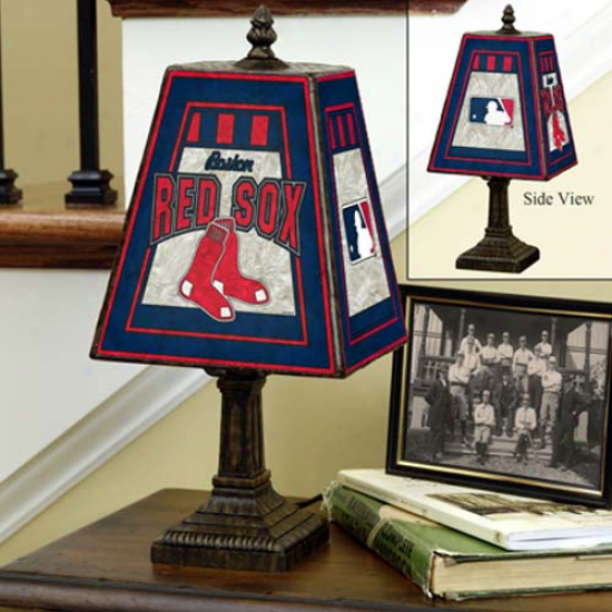 Boston Red Sox Art-glass Lamp