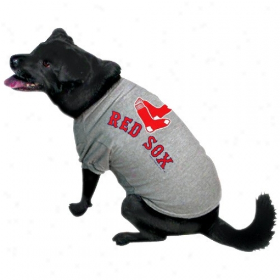 Boston Red Sox Ash Logo Pet T-shirt