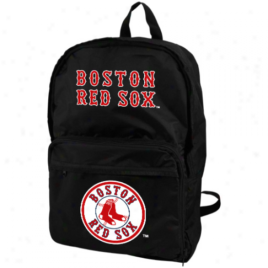 Bosron Red Sox Black Foldaway Backpack