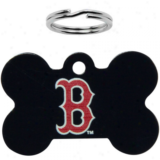 Boston Red Sox Bone Engravab1e Pet Id Tag