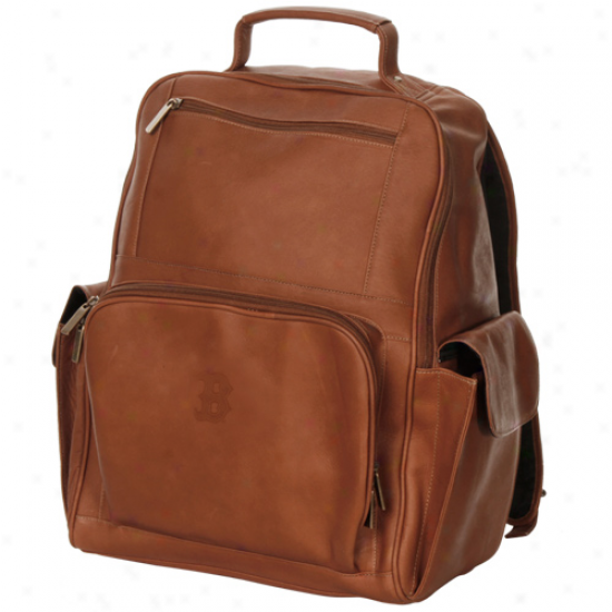 Boston Red Sox Brown Deluxe Leather Team Logo Laptop Harbinger Bag