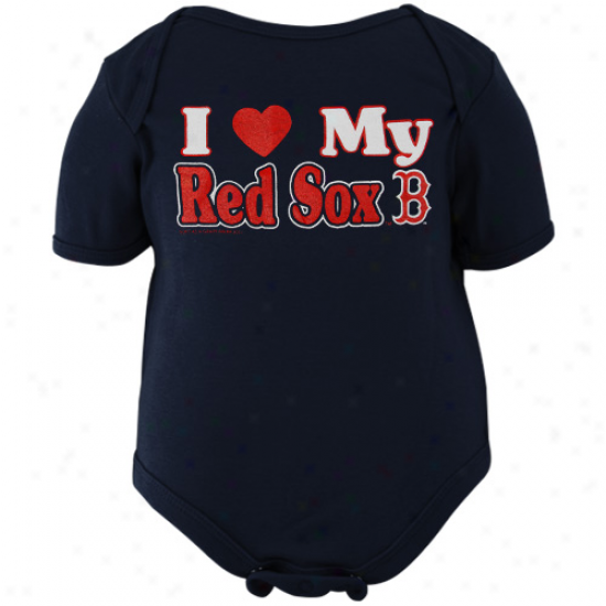 Boston Red Sox Infant Navy B1ue I Heart My Team Creeper