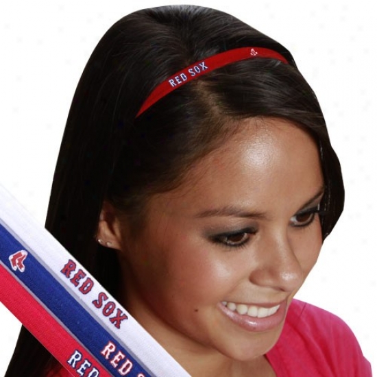 Boston Red Sox Ladies 3-pack Elastic Headbands