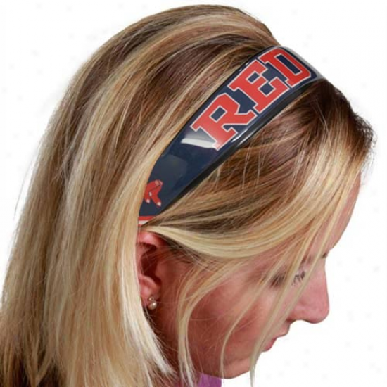 Boston Red Sox Ladies Navy Blue Large Domed Headband