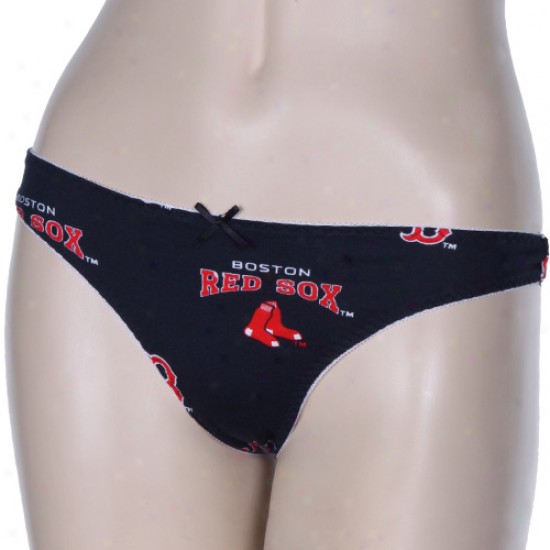 Boston Red Sox Ladies Navy Blue Supreme Thong Underwear