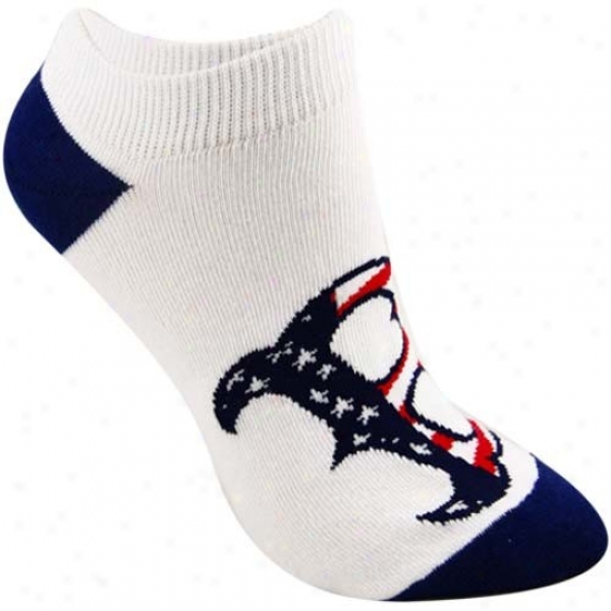 Boston Red Sox Ladies White Patriotoc Ankle Socks