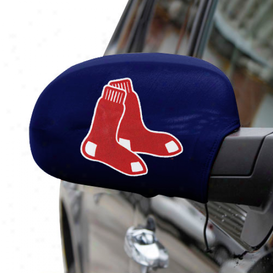 Boston Red So Large Team Logo Side Mirror Covers