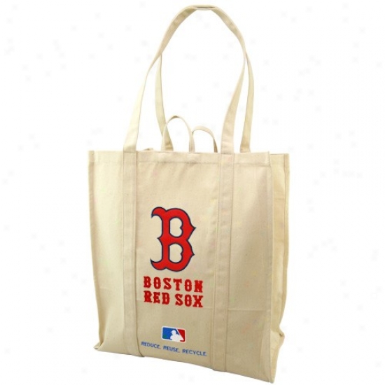 Boston Red Sox Natural Resuable Organic Tote Bag