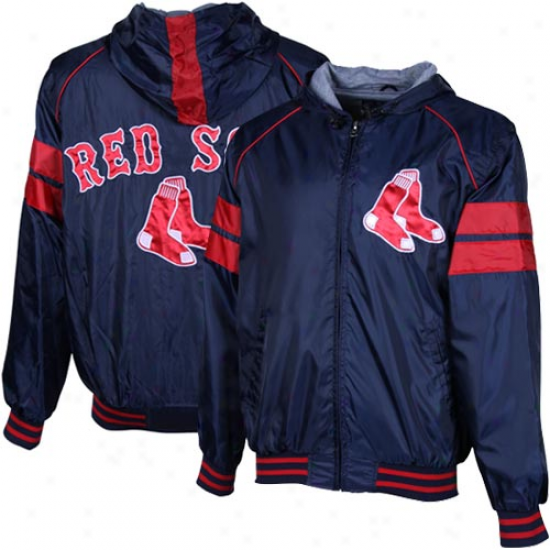 Boston Red Sox Ships Azure Home Run Full Zip Hooded Jacket