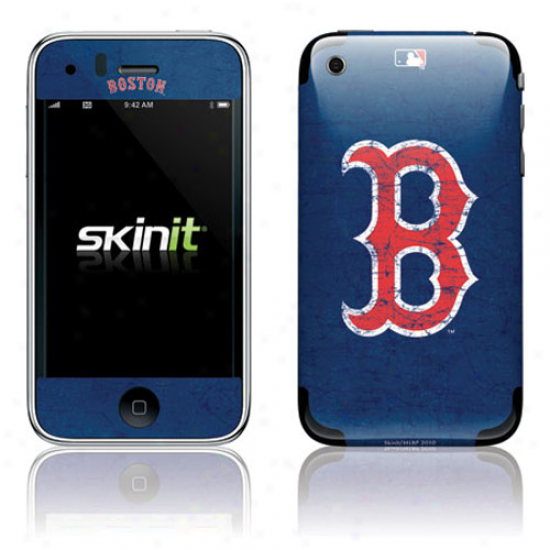 Boston Red Sox Navy Blue Iphone 3g/3gs Distressed Skin