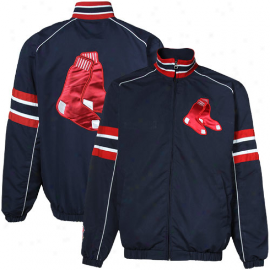 Boston Red Sox Navy Pedantic  Microfiber Full Zip Jacket