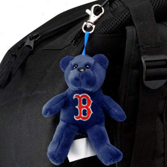 Boston Red Sox Navy Blue Plush Bear Keychain