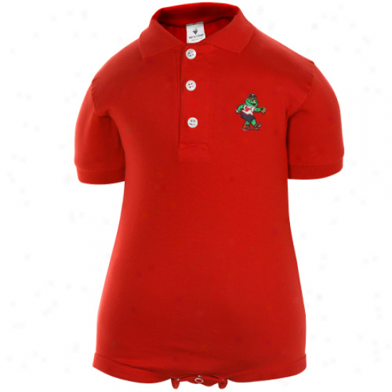 Boston Red Sox Rer Infant Golf Shirt Mascor Creeper