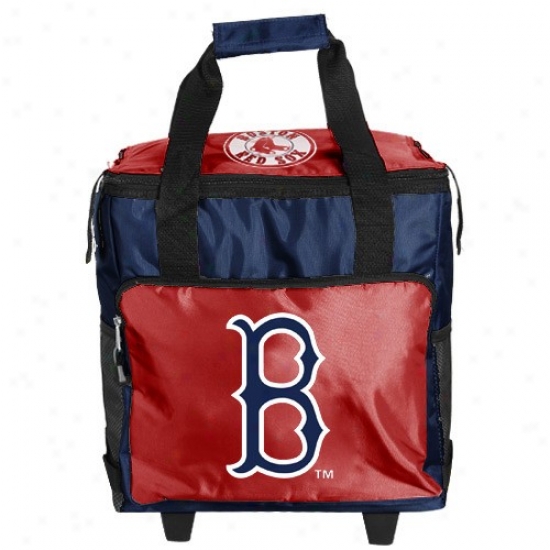 Boston Red Sox Red-navy Blue Rolling Collapsible Cooler