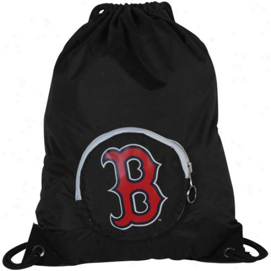 Boston Red Sox Tuck-away Collappsible Backsack - Black