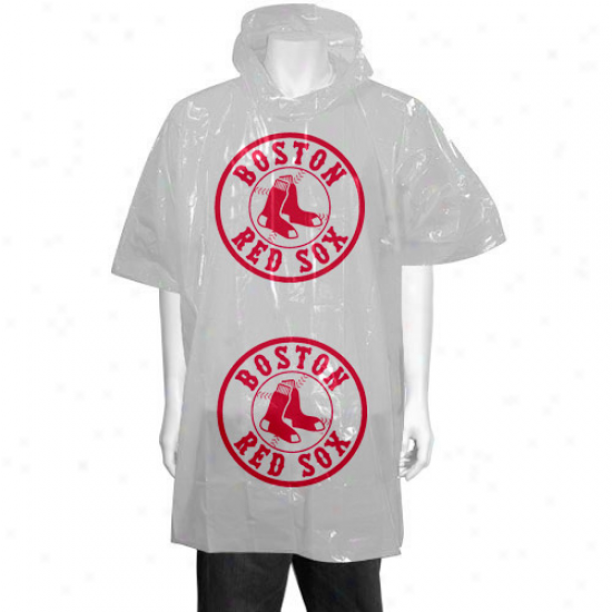 Boston Red Sox White Short Sleeve Poncho