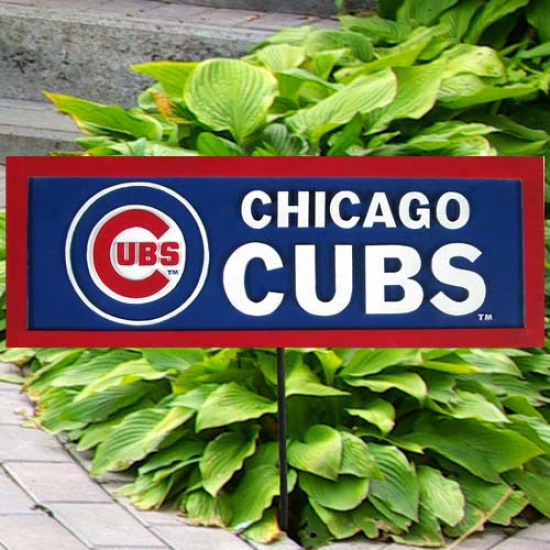 Chicago Cubs 12.5'' X 4.5'' Garden Sign