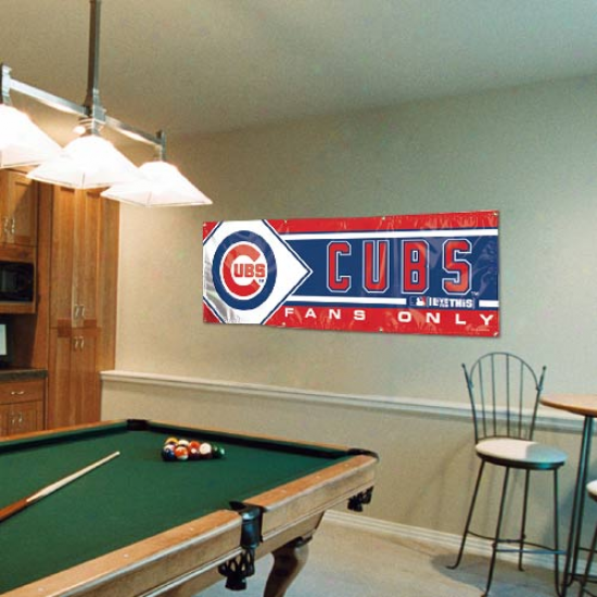 Chicago Cubs 2' X 6' Red-royal Blue Fans Only Vinyl Banner