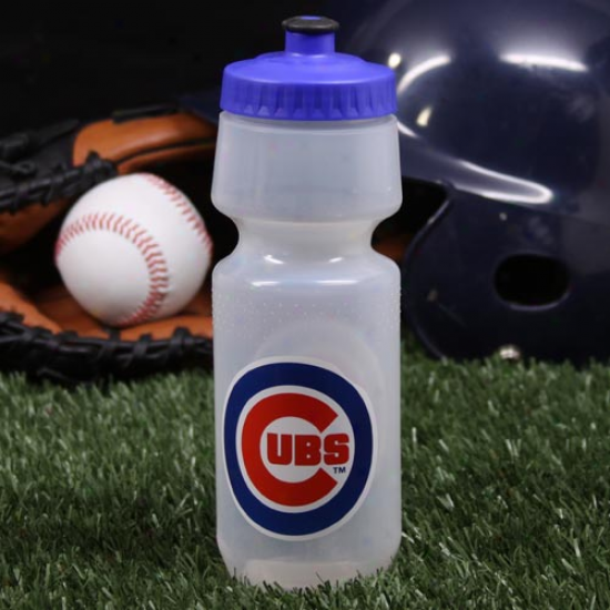 Chicago Cubs 24oz. Clear Wide Mouth Plastic Sports Bottle