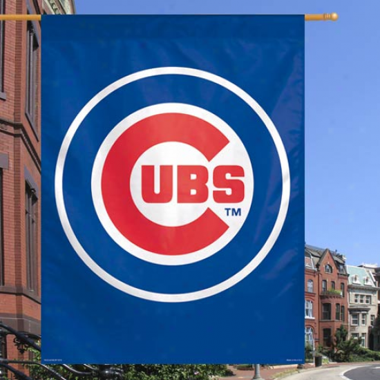 Chiccago Cubs 27'' X 37'' Royal Blue Vertical Banner Flag