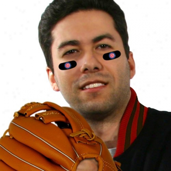 Chicago Cubs 3-pair Team Logo Eye Dark Strips