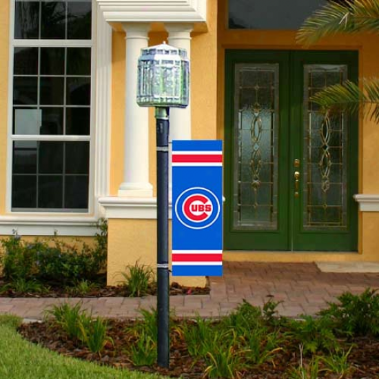 Chicago Cubs 30'' X 10.5'' Magnificent Blue Applique Post Banner