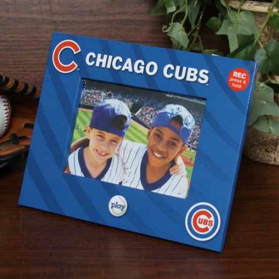 Chicago Cubs 4'' X 6'' Royal Blue Talking Picture Frame