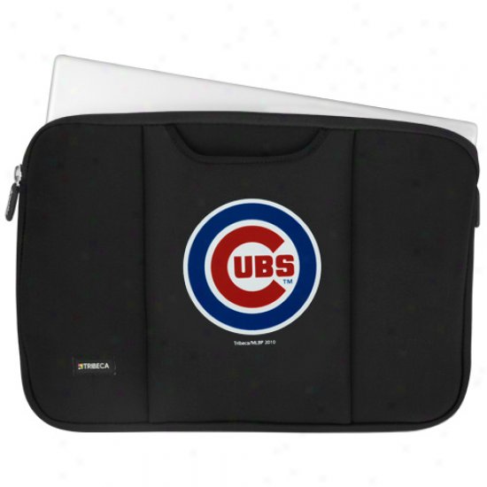 Chicago Cubs Black 15'' Laptop Breathe Sleeve