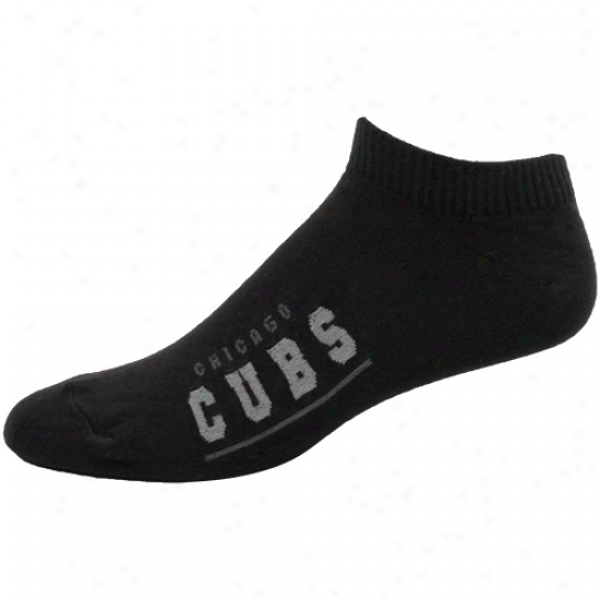 Chicago Cubs Black Ankle Scoks