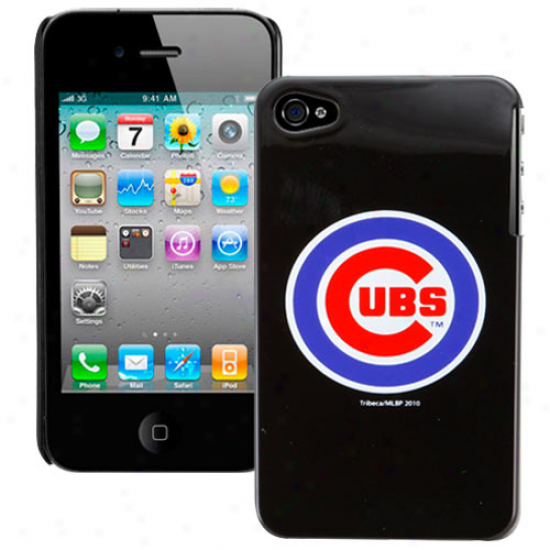 Chicago Cubs Black Team Logo Iphone 4 Case