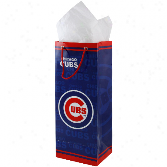 Chicago Cubs Blue Bottle Gift Bag