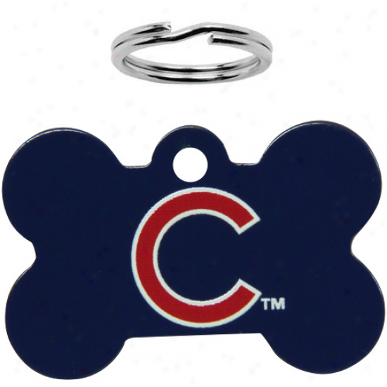 Chicago Cubs Bone Engravable Pet Id Tag