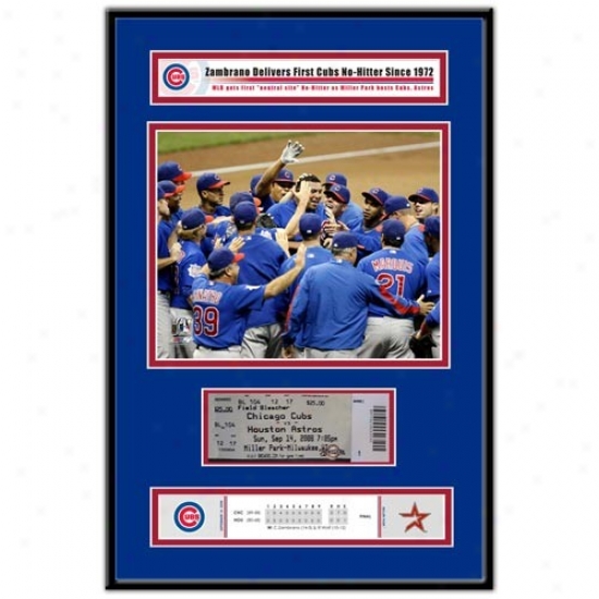 Chicago Cubs Carlos Zambrano No-hitter Ticket Frame