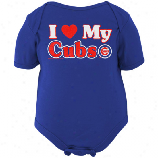 Chicago Cubs Infant Royal Blue I Heart My Team Creeper