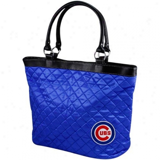 Chicago Cubs Ladies Royal Blue Quilted Tote Bag