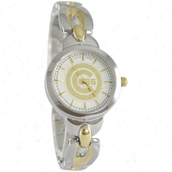 Chicago Cubs Ladies Stainless Steel Refinement Watch