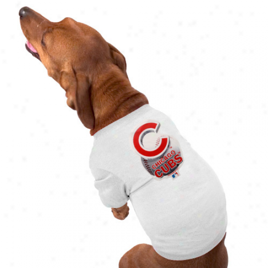 Chicago Cubs Performance Pet T-shirt - White