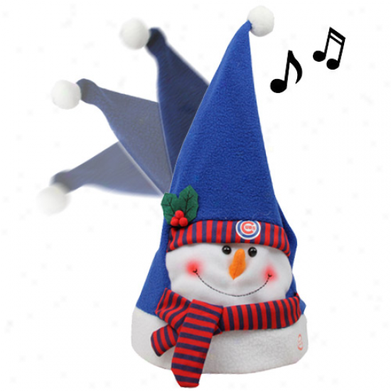 Chicago Cubs Royal Blue Anikated Musical Snowman Hat