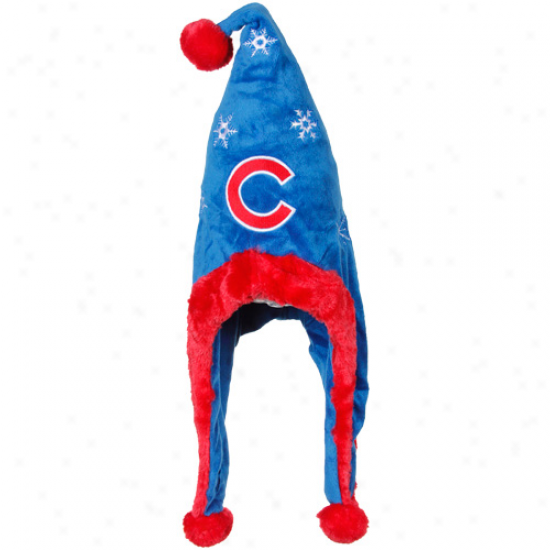 Chicago Cubs Royal Blue Dangle Santa Hat